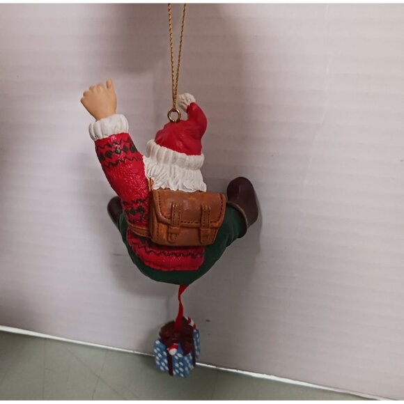 Vintage Santa Ornament Resin 5" Tall - Picture 3 of 6